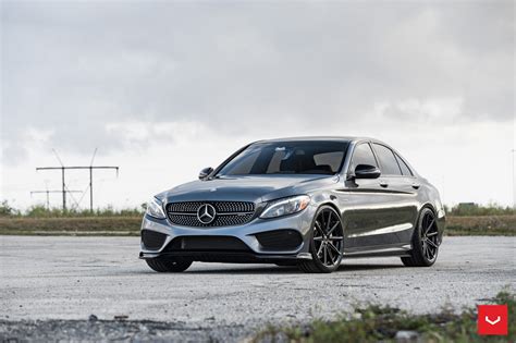 Selenite Grey Metallic Mercedes Benz C43 Amg On Vossen Wheels Vossen