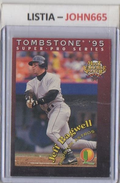 Jeff Bagwell Tombstone Super Pro Series Of Nrmt