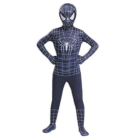 The Black Spiderman Costume For Kidsblack Spider Man Superhero