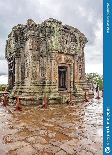 Ancient Buddhist Khmer Temple In Angkor Wat Cambodia Baksei Chamkrong