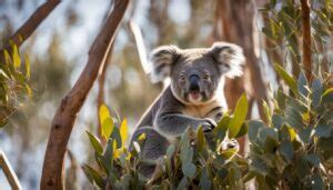 How do koalas behave in the wild and in captivity?