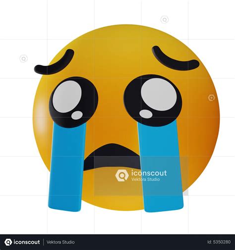 Sad Crying Emoji Emoji 3d Icon Download In Png Obj Or Blend Format