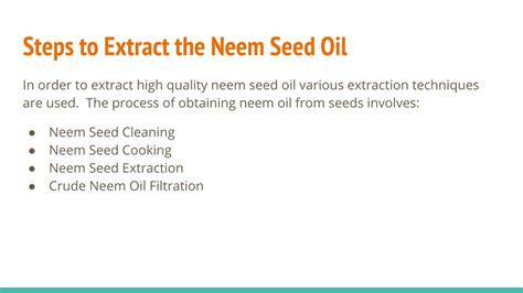 PPT - Neem Seed Oil Extraction Plant Manufacturer PowerPoint Presentation - ID:8342715