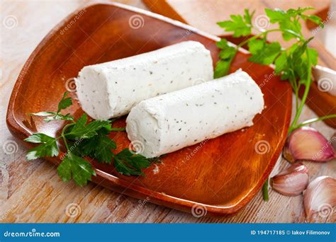 Goat Cheese With Herbs And Garlic French Cuisine Stock Image Image