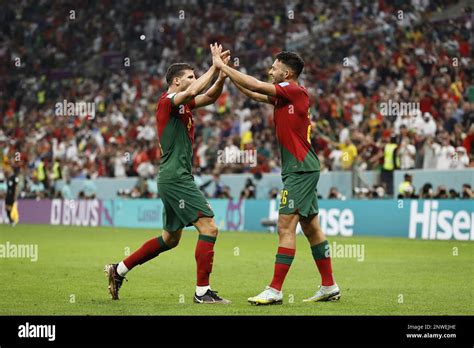 Al Daayen Lr Ruben Dias Du Portugal Goncalo Ramos Du Portugal Lors