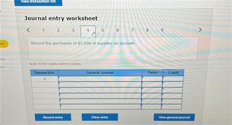 Solved Journal Entry Worksheet Record The Purchases Of