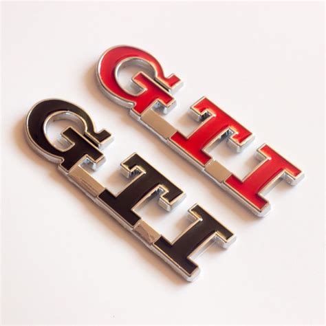 3d Gti Logo Car Emblem Badge Decal Sticker For Vw Golf Jetta Mk4 Mk5 Passat