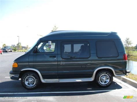 2002 Dark Spruce Green Metallic Dodge Ram Van 1500 Passenger Conversion