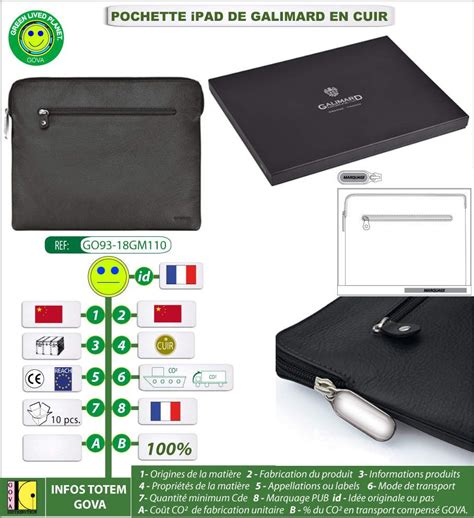 Pochette Pour Ipad Ou Porte Documents En Cuir Galimard Produits