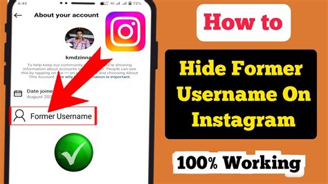 How To Hide Former Username On Instagram Youtube