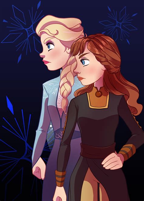 Drew Anna and Elsa for Frozen 2! (Small description in comments) : r/disney