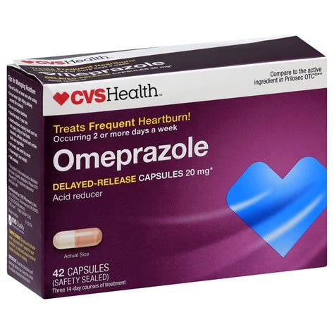 Cvs Health Omeprazole Acid Reducer 20 Mg Delayed Release Capsules 42ct 42 Ct Shipt