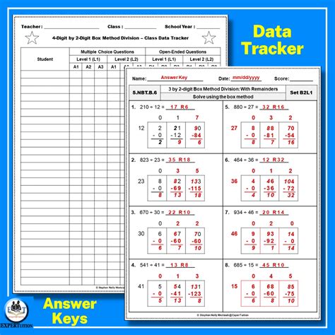 2 Digit Divisors Box Method Division Worksheets For 5th Grade Bundle Made By Teachers