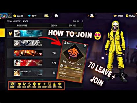 FREE FIRE HOW TO JOIN CS GRANDMASTER REASON 11 PLAYER GUILD 70