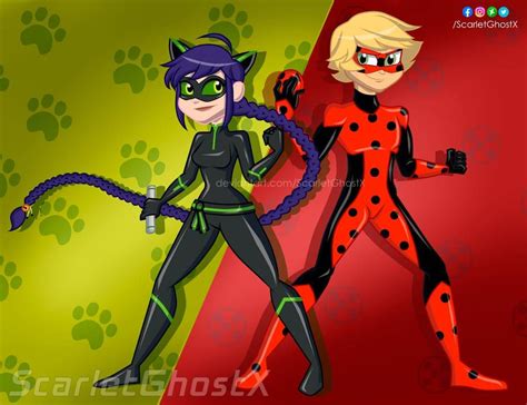 Lady Noir And Mister Bug By ScarletGhostX On DeviantArt Miraculous