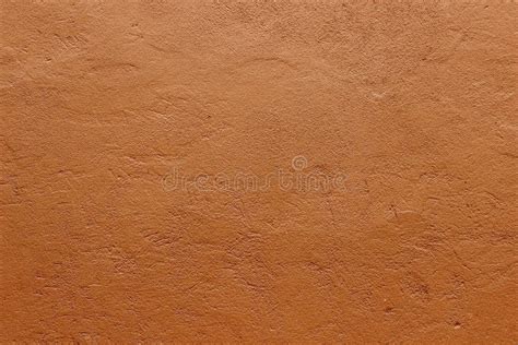 Dark Terracotta Plaster Rough Wall Texture Background Stock Photo