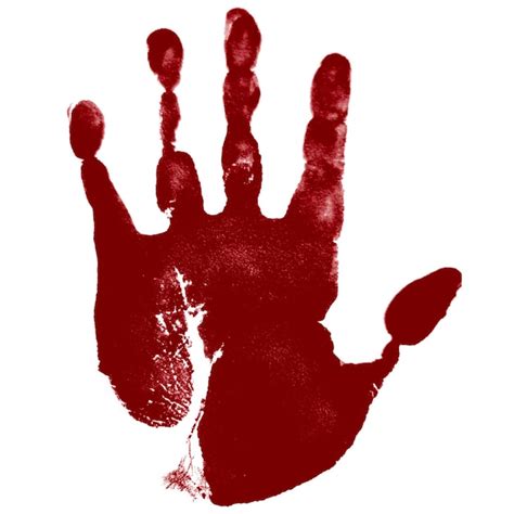 Premium Psd Blood Handprint On Transparent Background