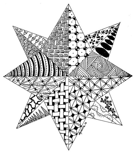 Star Zentangle Kerstster Zentangle Kerst