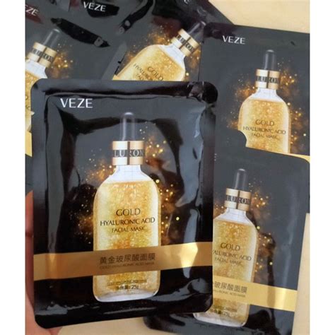 VEZE 24k Gold Hyaluronic Acid Facial Mask 24K黄金玻尿酸面膜 Shopee Malaysia