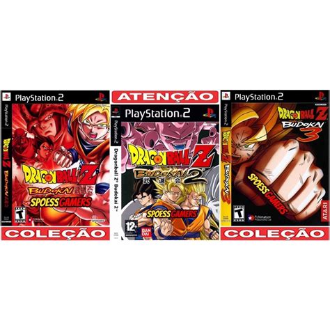 Ps 2 3 Jogos Dragon Ball Z Budokai 1 2 3 3 Ps2 Desbloqueado Shopee