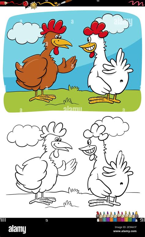 Animals hens Stock Vector Images - Alamy