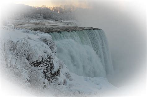 The American Falls in winter Photograph by David Demoe