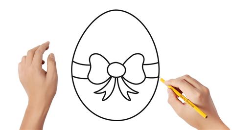 How to draw an egg with ribbon | Easy drawings