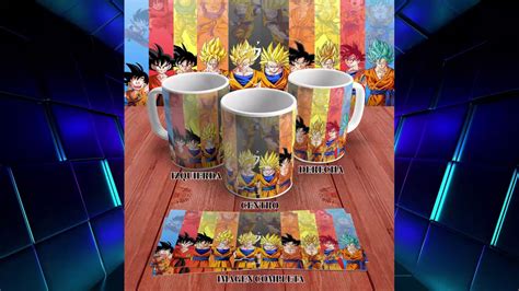 Plantilla Para Tazas Gratis Dragon Ball Goku Fases The Best Porn Website