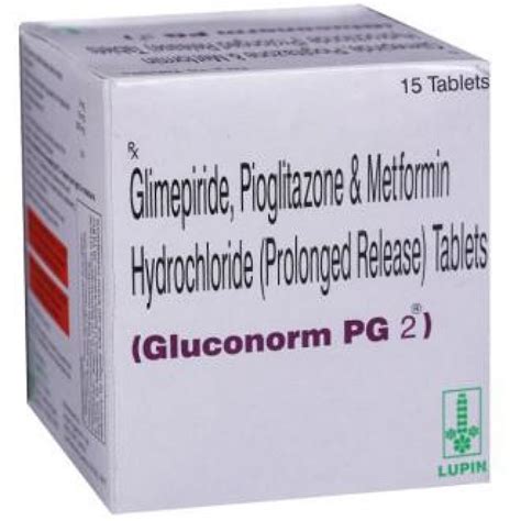 Glimepiride 2mg Metformin 500mg Pioglitazone 15mg At Rs 318 Stripe