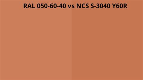 Ral 050 60 40 Vs Ncs S 3040 Y60r Ral Colour Chart Uk