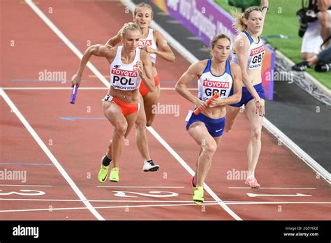 4x400 Relay Women Great Britain Silver Medal And Poland Bronze Medal Iaaf World