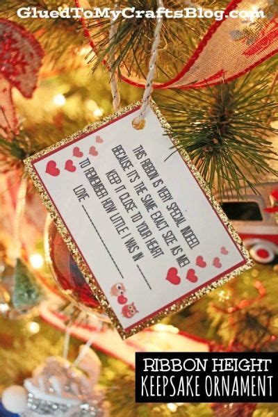 Gluedtomycrafts Handmade Diy Ribbon Height Keepsake Ornament For Christmas Free Printable