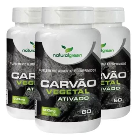 Kit Potes Carv O Vegetal Ativado Mg Comprimidos Parcelamento