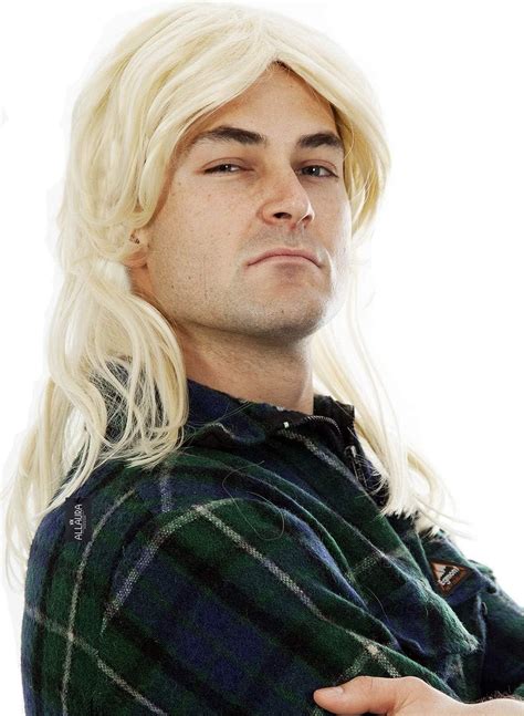 Allaura Garth Blonde Mullet Wig For Men 80s Costume Joe Dirt Style