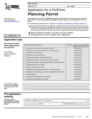 Fillable Online Hume Vic Gov Planning Permit Hume City Council Fax