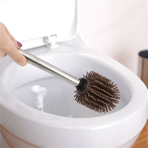 Home Use Bathroom Portable Scrub Toilet Brush Silicone Long Handle