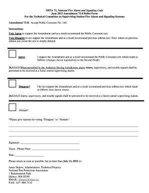 Fillable Online Nfpa Amend Ballot Form Situation A Nfpa Nfpa Fax