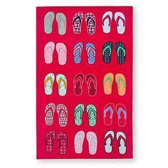 Flip Flops Beach Towel In Magenta Bring Some Fun To The Beach With A