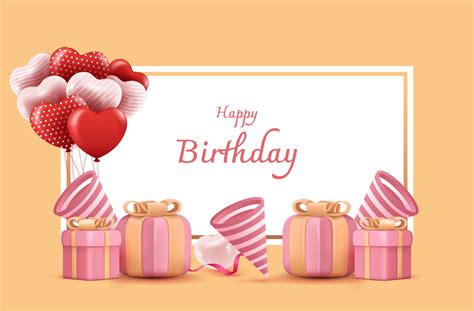 Birthday Card Vector Design