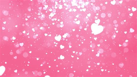 Abstract Pink Romantic Floating Hearts Stock Footage Video 100