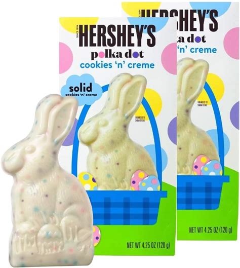 Amazon Hershey S Cookies N Creme Polka Dot Solid Chocolate Bunny