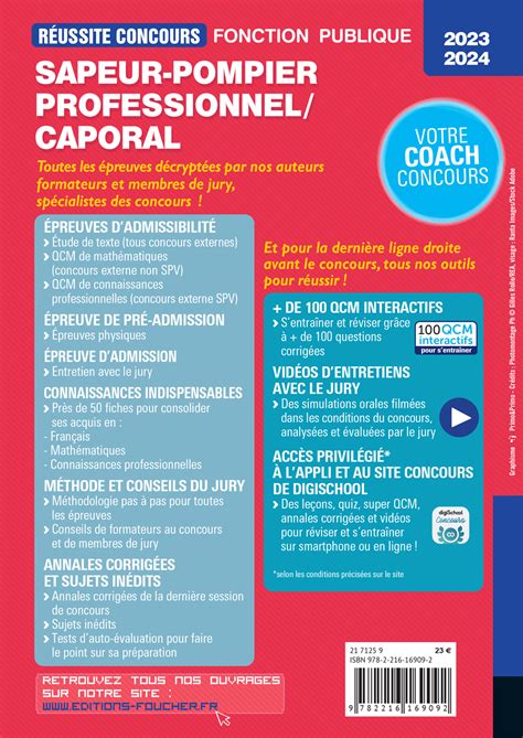 R Ussite Concours Sapeur Pompier Professionnel Caporal