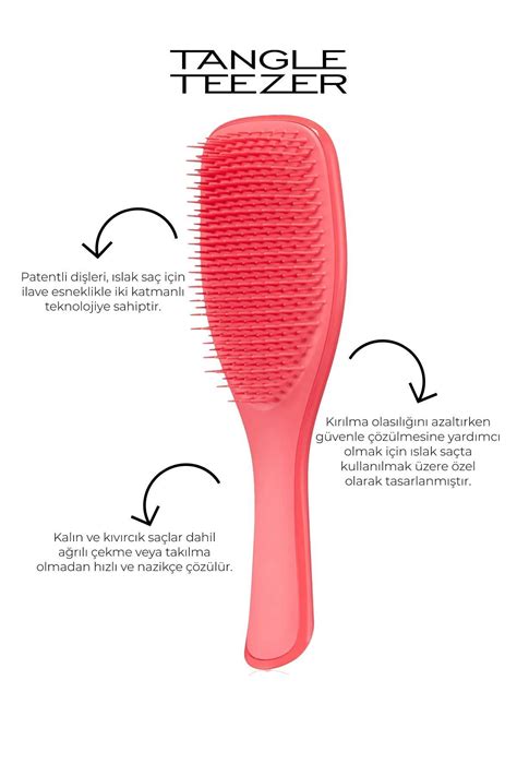 Tangle Teezer Ultimate Wet Detangler Regular Pink Punch Hair Brush Trendyol