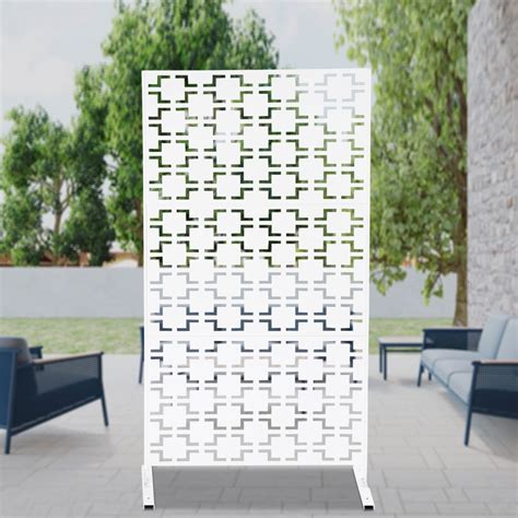 Miumaeov Outdoor Privacy Screens Decorative Privacy Screen With Stand