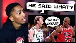 Larry Bird Reaction Larry Bird Trash Talking Reaction Doovi