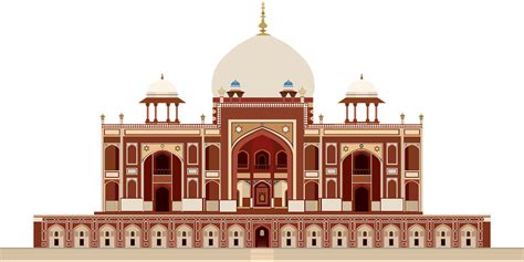 Graphic Humayuns Tomb Mughal Architecture India Delhi Free Image