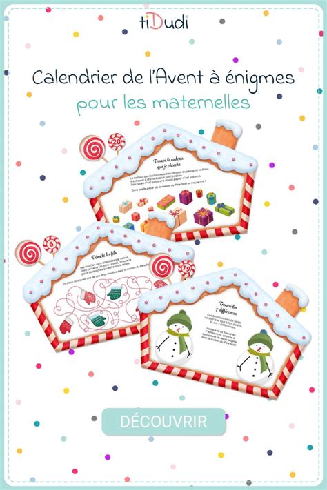 Calendrier De Lavent Escape Game Pour Les Maternelles Diy Playing