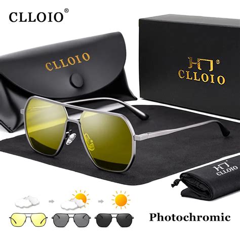 CLLOIO Lunettes de soleil polarisées pour homme et femme verres anti