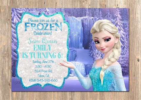 Frozen Birthday Invitation Elsa Frozen Invitation Printable Frozen