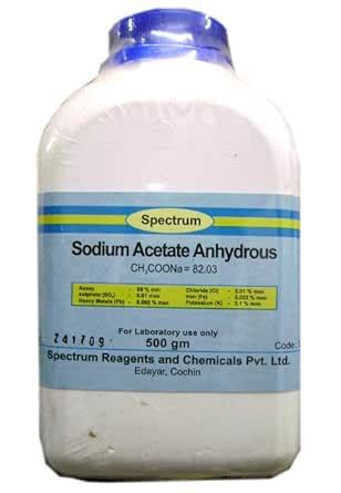 SPECTRUM SODIUM ACETATE ANHYDROUS 98 500GM Amazon In Industrial